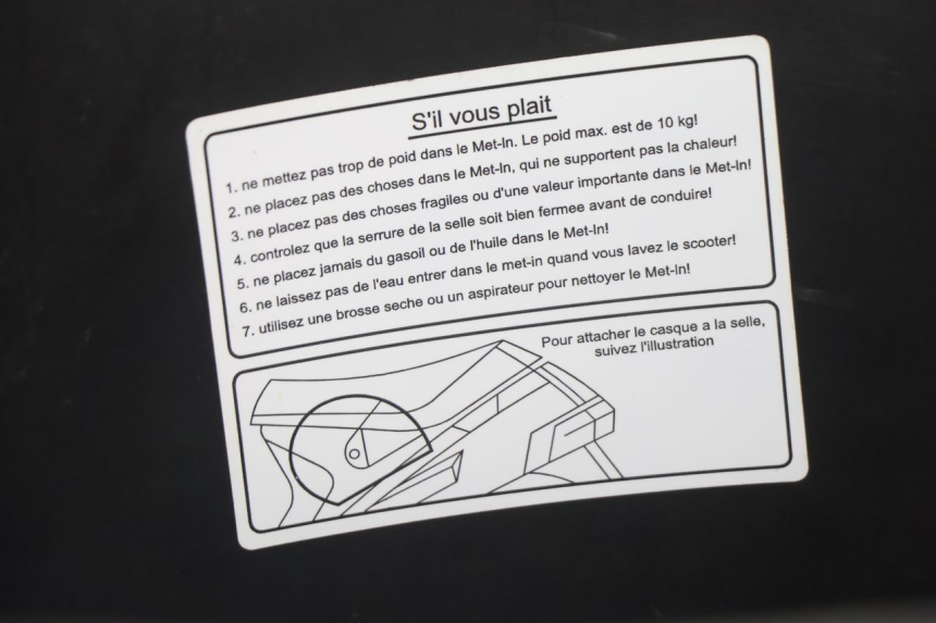 photo de ASIENTO COFRE TGB CITY RS 50 (2011 - 2016) - Estado de la superficie y material