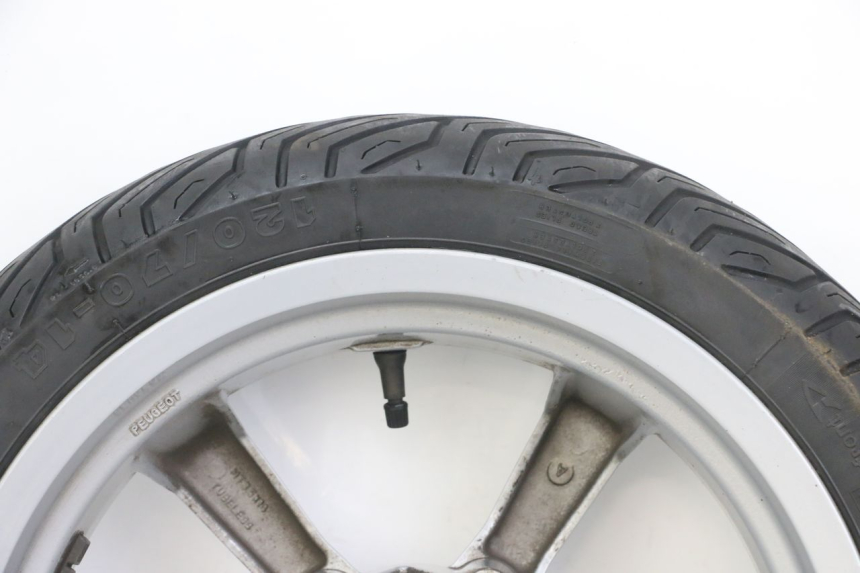 photo de LLANTA DELANTERA Y NEUMÁTICO PEUGEOT SATELIS 125 (2013 - 2018) - Marcados y referencias originales