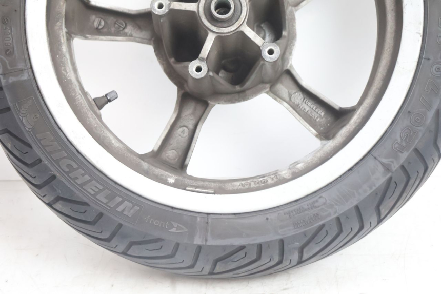 photo de LLANTA DELANTERA Y NEUMÁTICO PEUGEOT SATELIS 125 (2006 - 2009) - Marcados y referencias originales