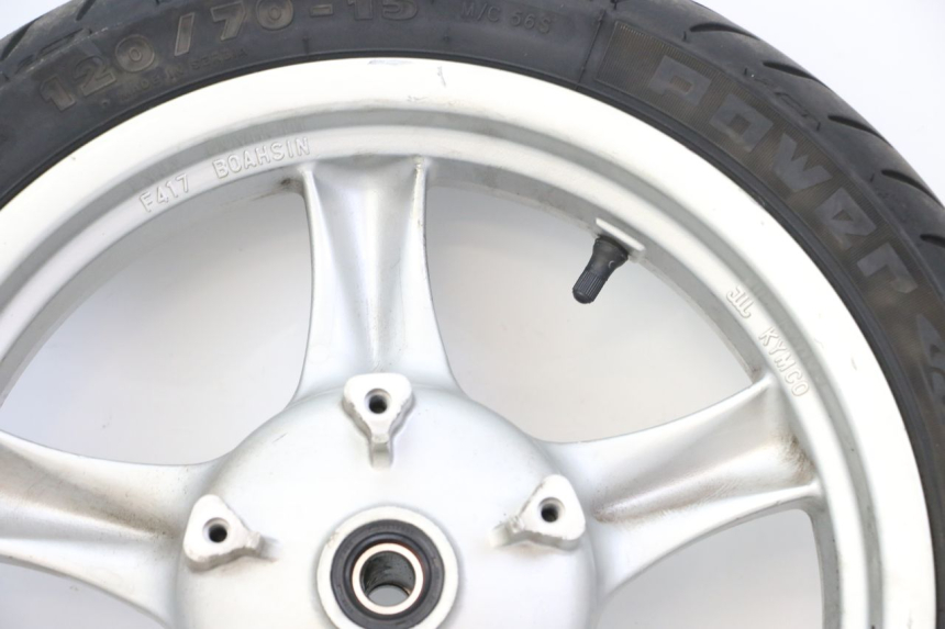 photo de LLANTA DELANTERA Y NEUMÁTICO KYMCO XCITING 500 (2007 - 2010) - Zoom estado de uso