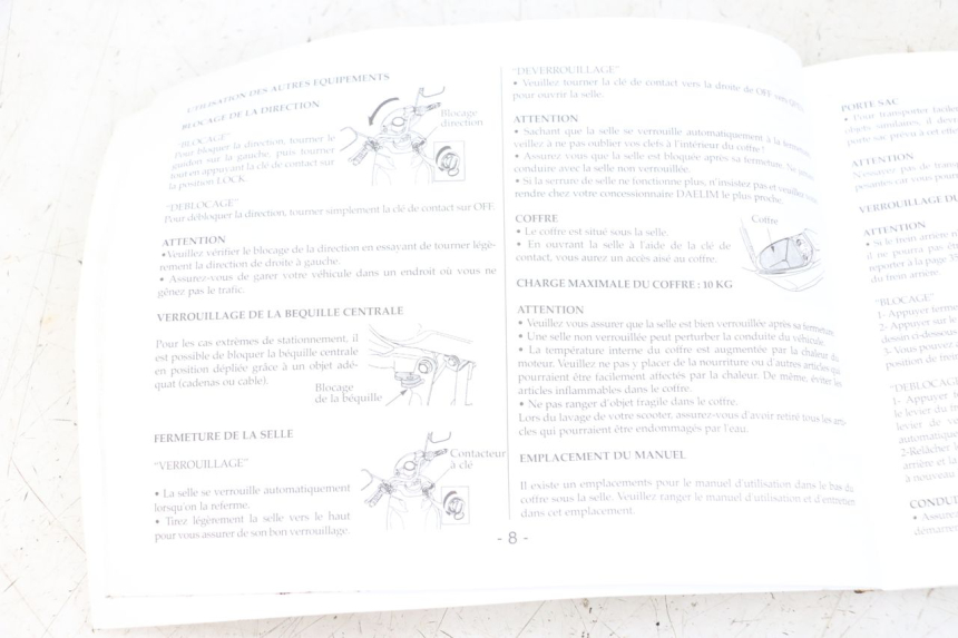 photo de Manual del usuario DAELIM A-FOUR 2T 50 (2005 - 2012) - Zoom estado de uso