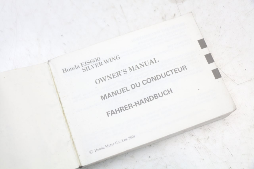 photo de MANUAL DEL USUARIO HONDA FJS SILVERWING SILVER WING 600 (2001 - 2010) - Vista general del producto