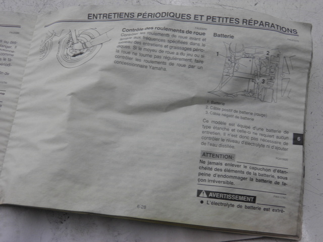 photo de MANUAL DEL USUARIO YAMAHA TDM 900 (2004 - 2006) - Detalle de la pieza